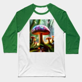 Fungi Tales (4) - Fairy Magic Mushrooms Baseball T-Shirt